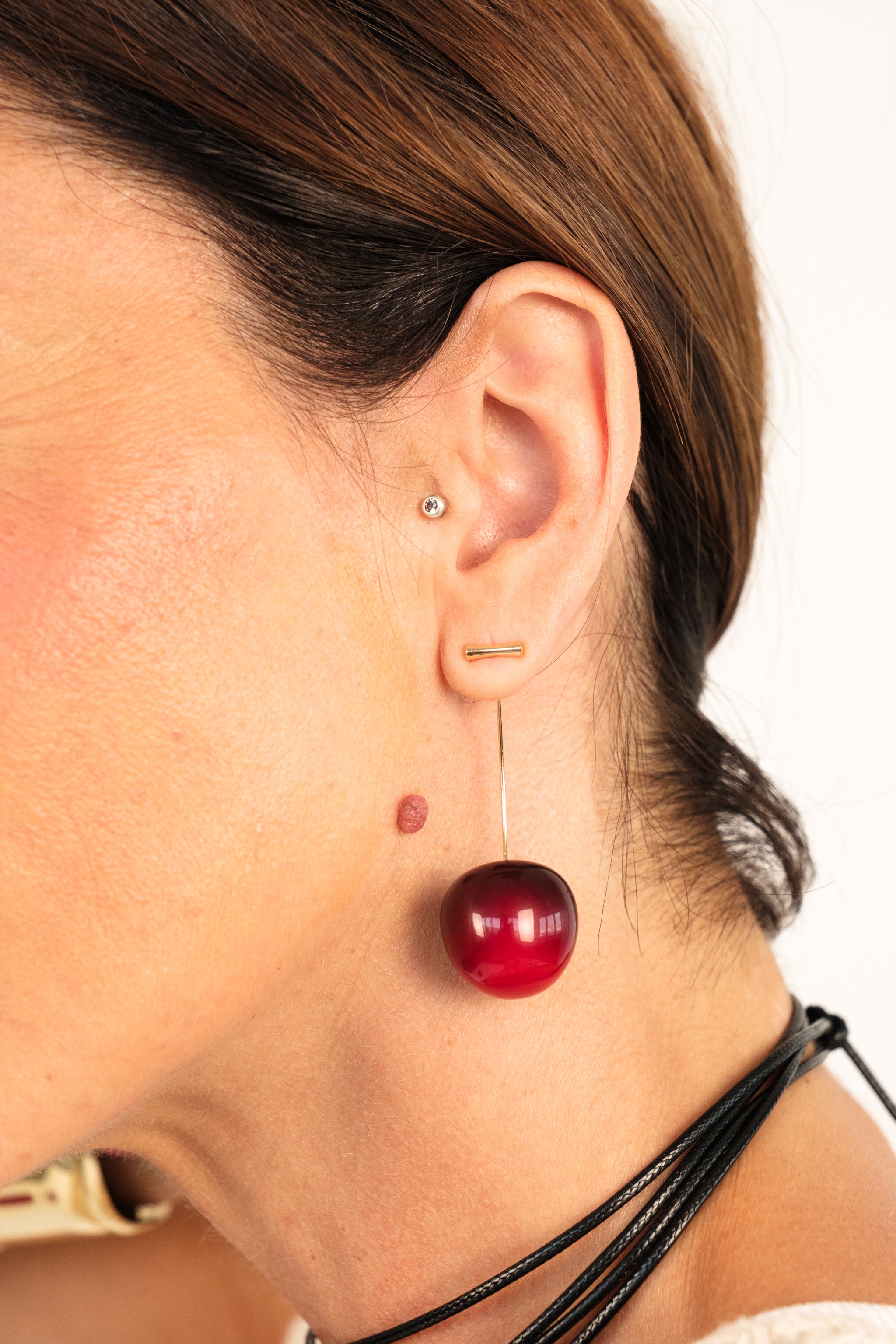 Orecchini A Forma Di Ciliegia 3D Rossi - Pendenti A Goccia Fruttati Per Donne E Ragazze