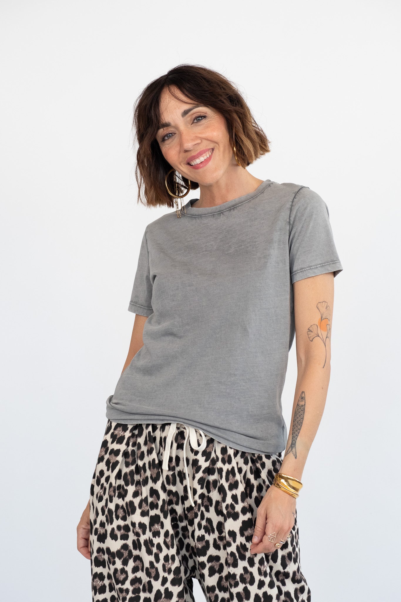 T-shirt basic Stone Washed