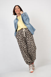 Pantalone Jogger Leggero Leopardato