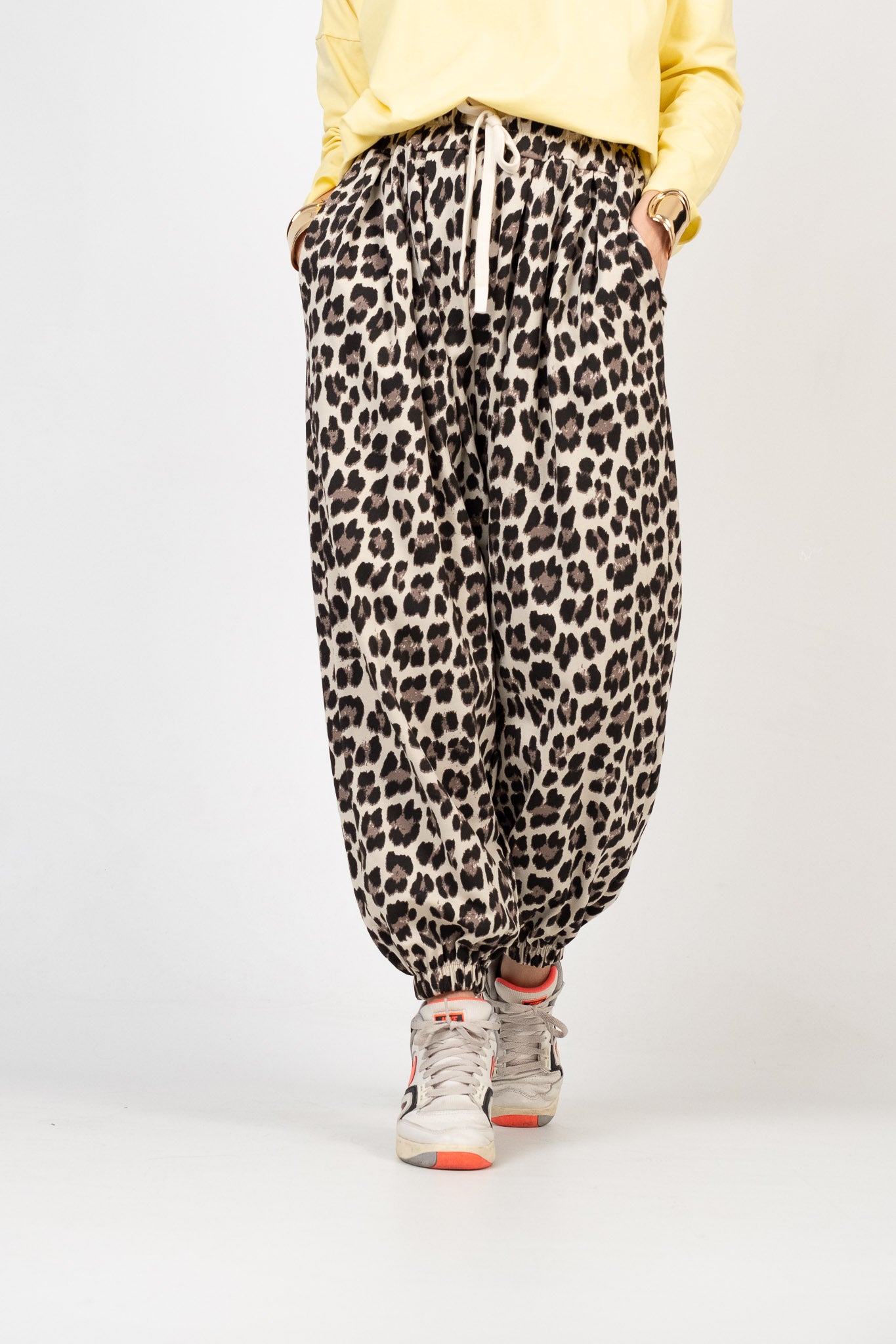 Pantalone Jogger Leggero Leopardato