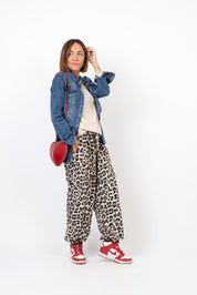 Pantalone Jogger Leggero Leopardato