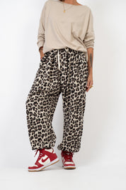 Pantalone Jogger Leggero Leopardato
