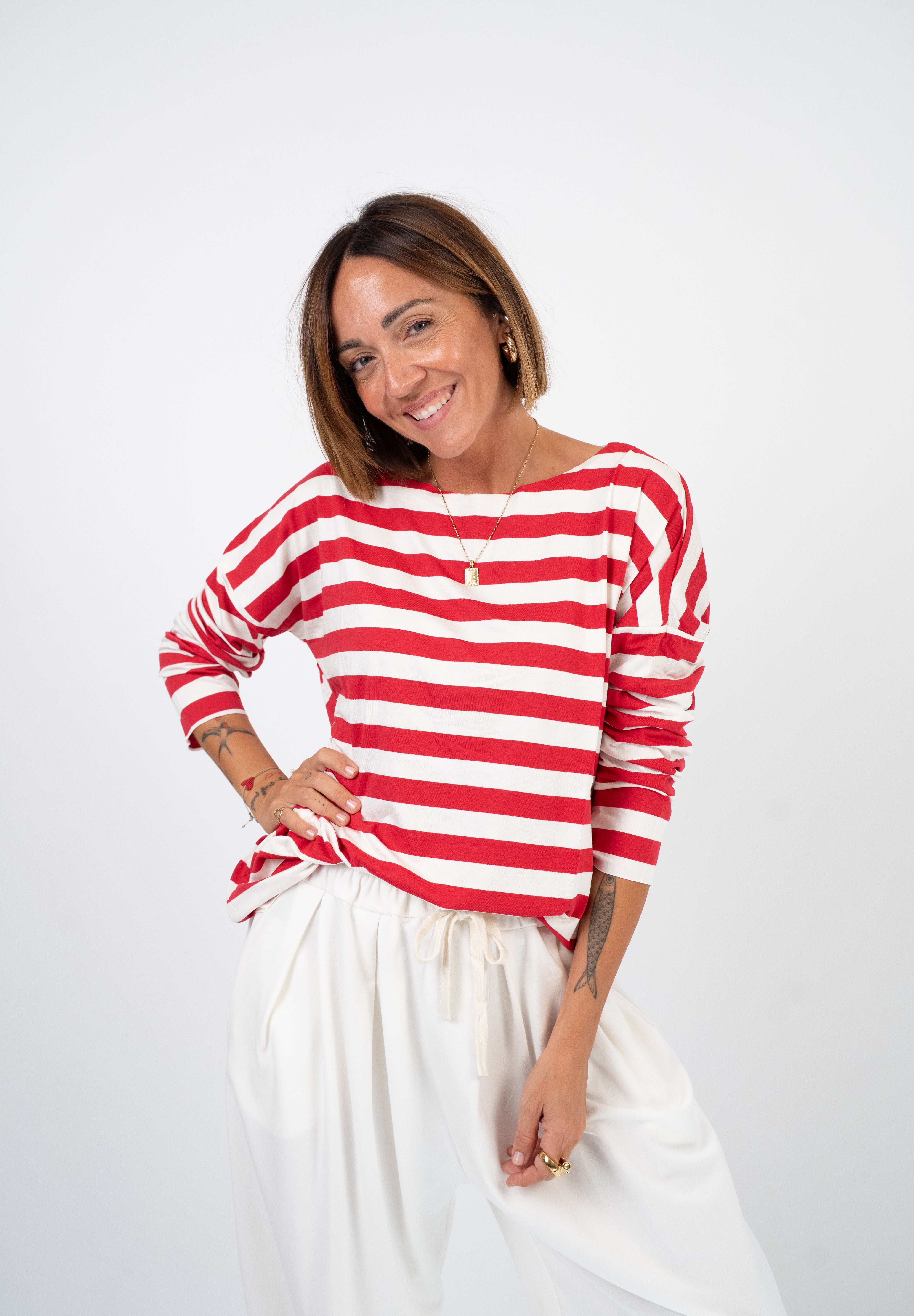 T-shirt over taglio laser Maxi riga