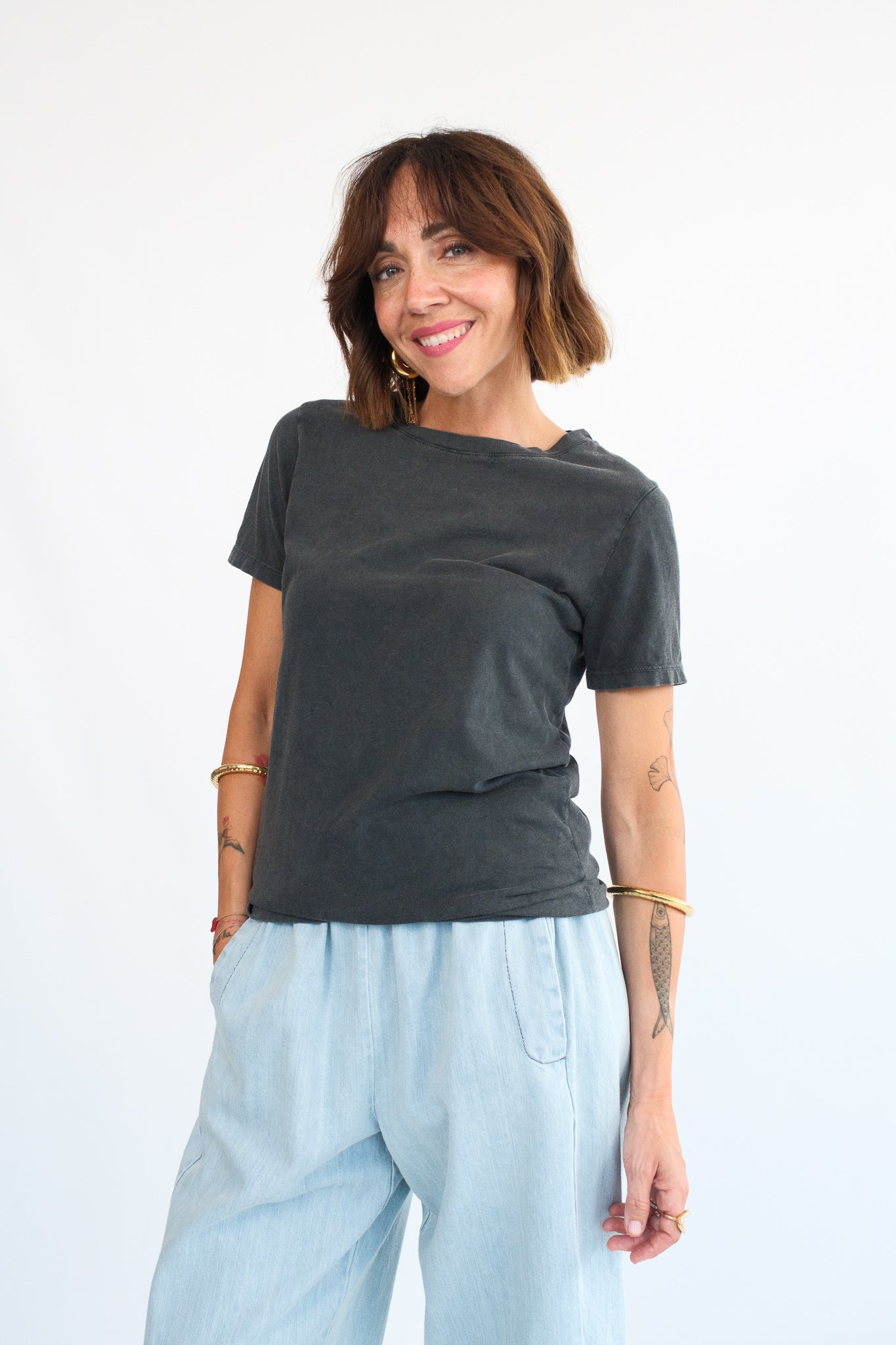 T-shirt basic Stone Washed