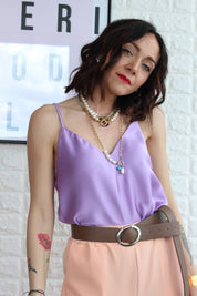 Top in satin